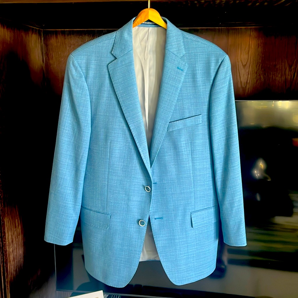 Light Blue 40r Blazer. Worn Only Once. Hart Shaffner Marx.